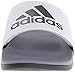 adidas Men's Adilette Comfort Slides Sandals, White/Iron Metallic/Vista Grey, 8