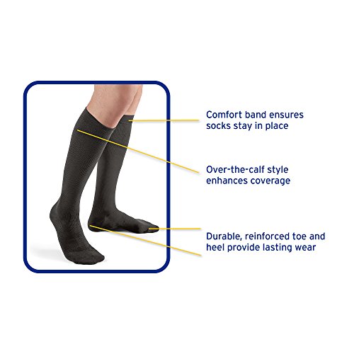 Futuro Restoring Dress Socks for Men, Large, Black, Firm Compression