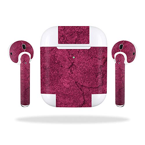 MightySkins Skin Compatible with Apple AirPods 2 (2019) - Pink Gravel | Protect…