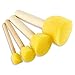 Timoo 60 Pcs Round Sponges Brush Set, Kids Painting Tools for Arts and Crafts, Stencils, Painting (4 Sizes)