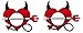 Body Accentz Nipple Ring Shield Piercing Jewelry Gothic Devil Horns Pitchfork Pair 14 gauge sold as pair CH55