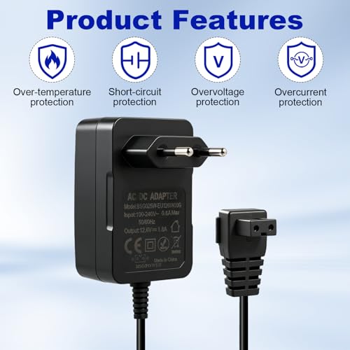 Charger 12.6V 1.8A for Aiper Seagull 600 SE 1000 1500 P1111 Pilot H1, Power Adapter Compatible with Seagull SE Poolroboter, Pool Cleaner Charger 2 Metres Cable