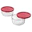 Amazon.com: Pyrex Storage 4-Cup Round Dish with Dark Blue Plastic Cover ...
