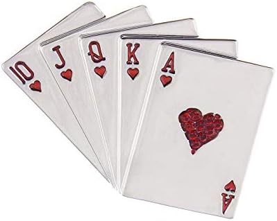 クリスタルラインストーン ロイヤルフラッシュ ポーカー プレイングハンドカード ブローチピン Art Kobe Ac Jp