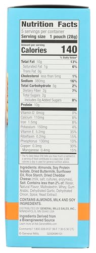 GOOD MEASURE CHEDDAR ALMOND CRISPS, 3G NET CARBS, 2G SUGAR – NUTRIENT-RICH, CRUNCHY, AND SAVORY SNACK LITTLE IMPACT ON BLOOD MADE IN THE USA, 10 1-OZ POUCHES