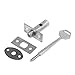 uxcell 42mm Length Fire Door Metal Hidden Manager Tubewell Mortise Lock Silver Tone W Key