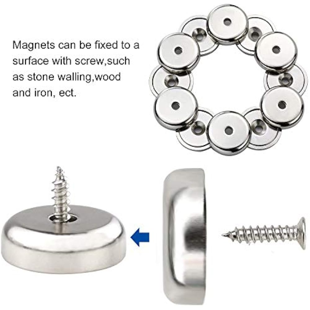 Cup Countersunk Hole, Screw, Industrial Strength Round Base