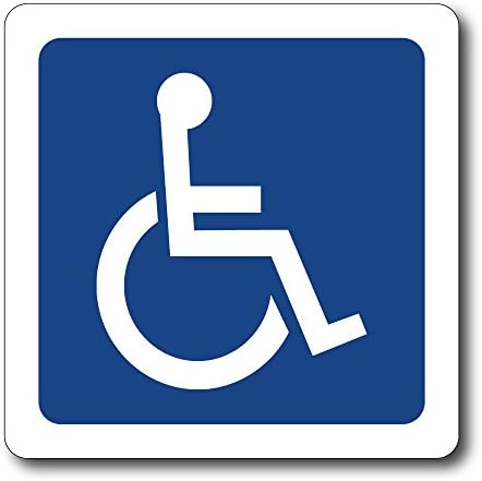 COOLHUBCAPS Reflective Handicap Symbol Decal