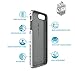 Speck Products 79981-5728 Presidio Grip Cell Phone Case for iPhone 7 Plus/6S and 6 Plus - White/Ash Grey