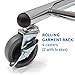 Tatkraft Marvel Heavy Duty Adjustable Clothes Rack on Wheels, Rolling Double Rod Garment Rack, Chromed Steel