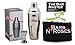 Professional SST Cocktail Shaker Set Bundle w/Jigger, Bar Towel and Recipes/Bartender Tool/Martini Bar Kit