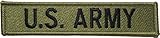 U.S. Army US Military Tactical Name Tab Applique Embroidered Sew Iron on Emblem Badge Costume Patch - Green By Ranger Return (1PCS) (USAM-TAPE-B2-1PCS)