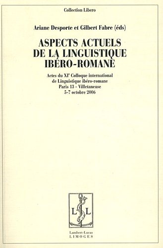 Aspects actuels de la linguistique ibéro-romane