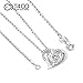 T400 Sterling Silver Birthstone Heart Necklace I Love You to the Moon and Back Jewelry Birthday Gift for Women