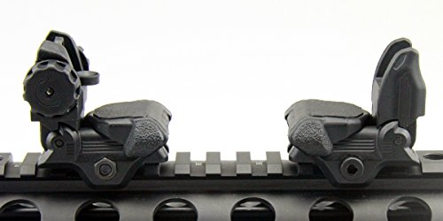 TACFUN Black Tactical Smart Polymer Front/Rear Combo Set Flip Up