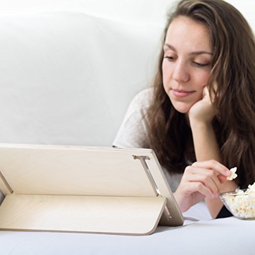 support for tablets, e-books or books, made of wood, fits just inclination, desktop, sofa, bed