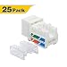 VCE 25-Pack Cat6A RJ45 90-Degree Keystone Jack Insert, Ethernet UTP Cat6A Keystone Jacks UL Listed