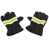 KKmoon Fire Protective Gloves Cut Resistant Work Gloves Fire Proof Waterproof Heat-Resistant Flame-Retardant Gloves with Reflective Strap