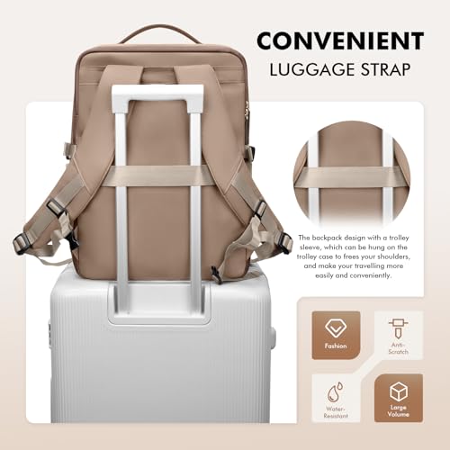 GOLF SUPAGS Stylish Expandable Laptop Backpack for Women Work College Travel Casual Laptop Backpack 17.3 Inch