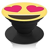 Smartphone Expanding Stand and Grip (Premium 3M) - Phone Accessories (Galaxy S7, S7 Edge, iPhone SE / 6 / 6+ / 6S / 7 / 7+) + Tablets (Amazon Fire, iPad / iPad Mini) (Love Emoji)