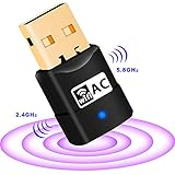 USB WiFi Adapter - Dual Band 600Mbps Wireless Adapter, WiFi Dongle Adapter for PC/Desktop/Laptop/Mac,Support Windows 10/8/8.1/7/Vista/XP/2000,Mac OS 10.6-10.13, Plug and Play