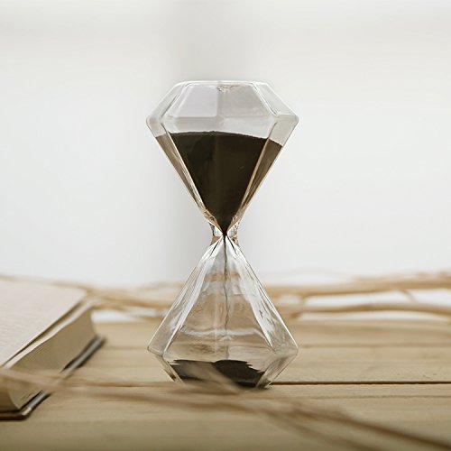 Graces dawn diamond glass hourglass 15 minutes with ( b…