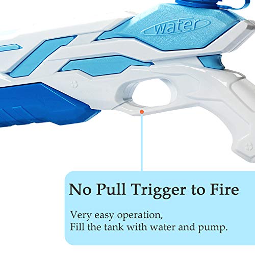 SAOCOOL Pool Guns for Kids, Water Guns High Capacity 1200CC Squirt Gun 32ft Water Soaker Blaster Squirt Toy Swimming Pool Beach Sand Water Fighting Toy (Blue)
