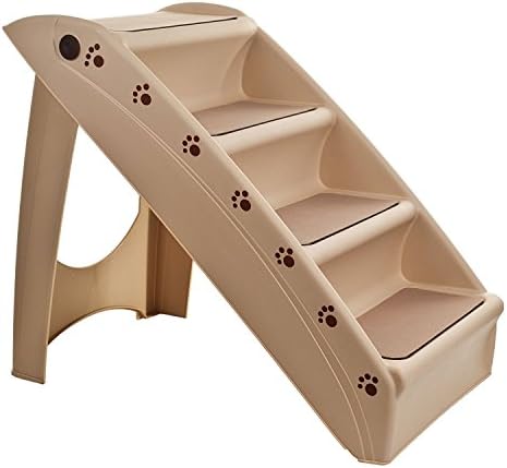 West Ivory 4 Step Pets Stairs for Dog/Cats - Portable, Washable and Affordable