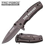 GIFTS INFINITY Customized Pocket Folding Knife with Metal Blade Engraving - Groomsmen Wedding Party Personalized Monogrammed Engraved for Free