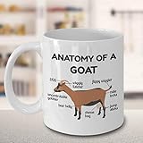 Funny Dairy Goat Anatomy Mug, Unique Goat Farmer