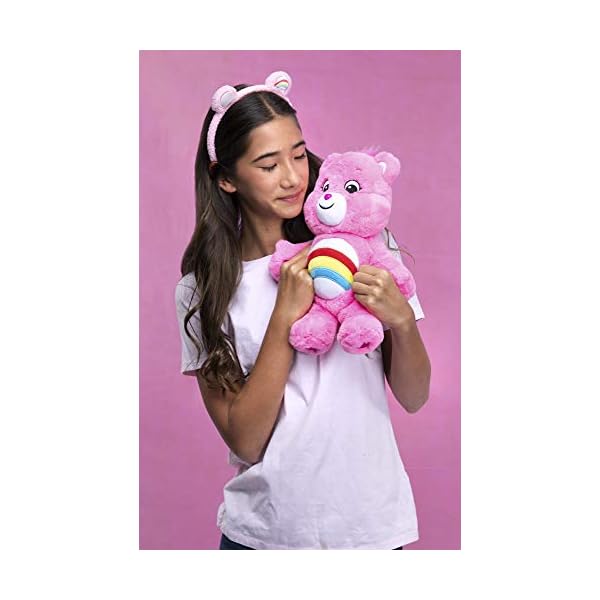 Care Bears 22061 14 Inch Medium Plush Cheer Bear, Collectable Cute Plush Toy, Cuddly Toys for Children, Soft Toys for Girls and Boys, Cute Teddies Suitable for Girls and Boys Aged 4 Years +,Pink – Bild 8