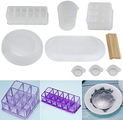 Resin Molds, Silicone Molds for Resin Epoxy Resin Casting Art Molds for for Jewelry Storage Box，Soup Bowls and Plate