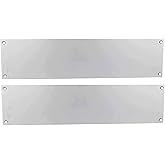 SKANDH Aluminum Push Plate 12" X 3" Inch Kick Plate Door Plate Interior or Exterior Front Door, Back Door (Pack of 2)