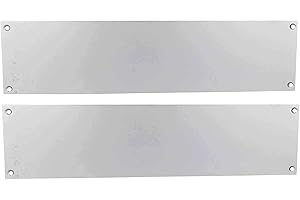 SKANDH Aluminum Push Plate 12" X 3" Inch Kick Plate Door Plate Interior or Exterior Front Door, Back Door (Pack of 2)