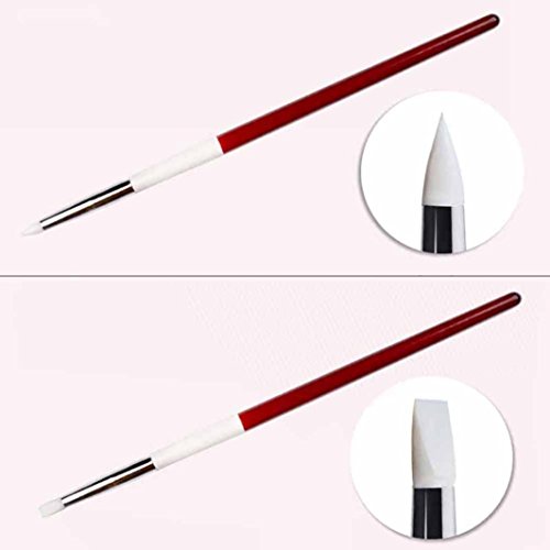 Sunsee 5pcs Silicone Nail Art Dotting Manicure Painting Drawing Polish Brush Pen Tool - Thumbnail 2