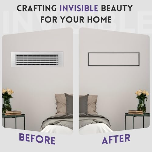 8x30 Air Vent Covers, Flush Wall Vent Covers Ceiling Vent Cover for Home | Heavy Duty Steel,Flush Mount,Paintable,Durable,Rustproof,Modern,Quiet,Easy Cleaning,Fixed,Screw Mount,for Home Renovator