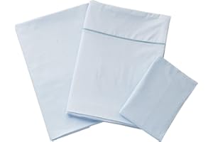 EMOOR Japanese Futon Cover Set PRESSO (Mattress & Comforter Zip Cover and Pillowcase) Twin/Twin-Long Size (Blue), Zipper-Closure, Made inJapan 100% Cotton Tatami Floor Sleeping Mat Bed Linen