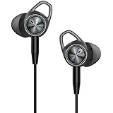TaoTronics Active Noise Cancelling Headphones, Wired Earbuds In Ear Stereo Awareness Monitor Earphones with Microphone and Remote (15 Hours Playtime, 3.5mm Jack, Premium Aluminum Matte Black)