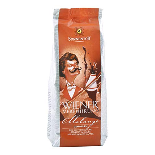 Sonnentor - Melange Kaffee gemahlen Wiener Verführung bio Packung - 500 g - 5er Pack