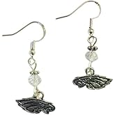American Eagle Charm Earring, on sterling silver earwires