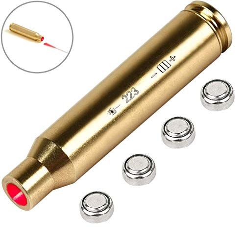 PANAMOO Tactical Red Dot in-Chamber Laser Bore Sighter for 223 REM / 5.56mm Gauge Caliber. Boresighter for Rifles with Maxwell Batteries and Micro Fiber Cloth