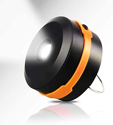 Solar Powered LED Camping Lantern-Solar or USB Chargeable, Portable Chargeable Collapsible LED Camping Lantern, Solar Tent Lamp Flashlight Emergency Charger for Hiking Camping Tent Hunting ( orange)
