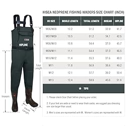 HISEA Neoprene Fishing Chest Waders for Men with