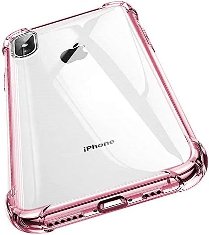 iPhone Xs Max Cases - iPhone Xs Max Case Clear - iPhone X Max Case- Slim iPhone Xs Max Case - Transparent Cover with Anti-Shock Protection for iPhone Xs Max 6.5" (Pink)