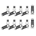 Enfain 4GB USB 2.0 White Flash Drives Bulk 10 Pack Small Capacity Thumb Drives Swivel Zip Drive Pendrive Jump Drive Memory Sticks, with 12 White Labels for Marking