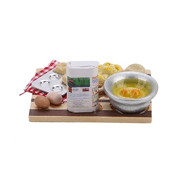 Zerodis Puppenhaus Essen Kochen Bord Spielzeug 1:12 Puppenhaus Zubehör Mini Spielhaus Spielzeug Miniatur Lebensmittel… – Bild 8
