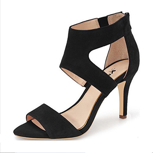 Black Heels 3 Inch Strappy Heel: Amazon.com