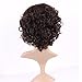 S-noilite Women Medium Short Curly Hair Wig Cosplay Party Costume Heat Resistant Synthetic Natural Fluffy Full Wigs 10inch Dark Brown
