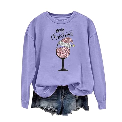 SMIDOW Plus Size Funny Christmas Shirts For Women