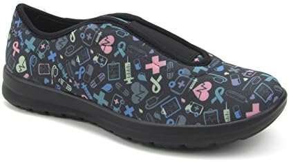 Women's Cute Memory Foam Nursing Shoes with Designs - Printed - Florence Move